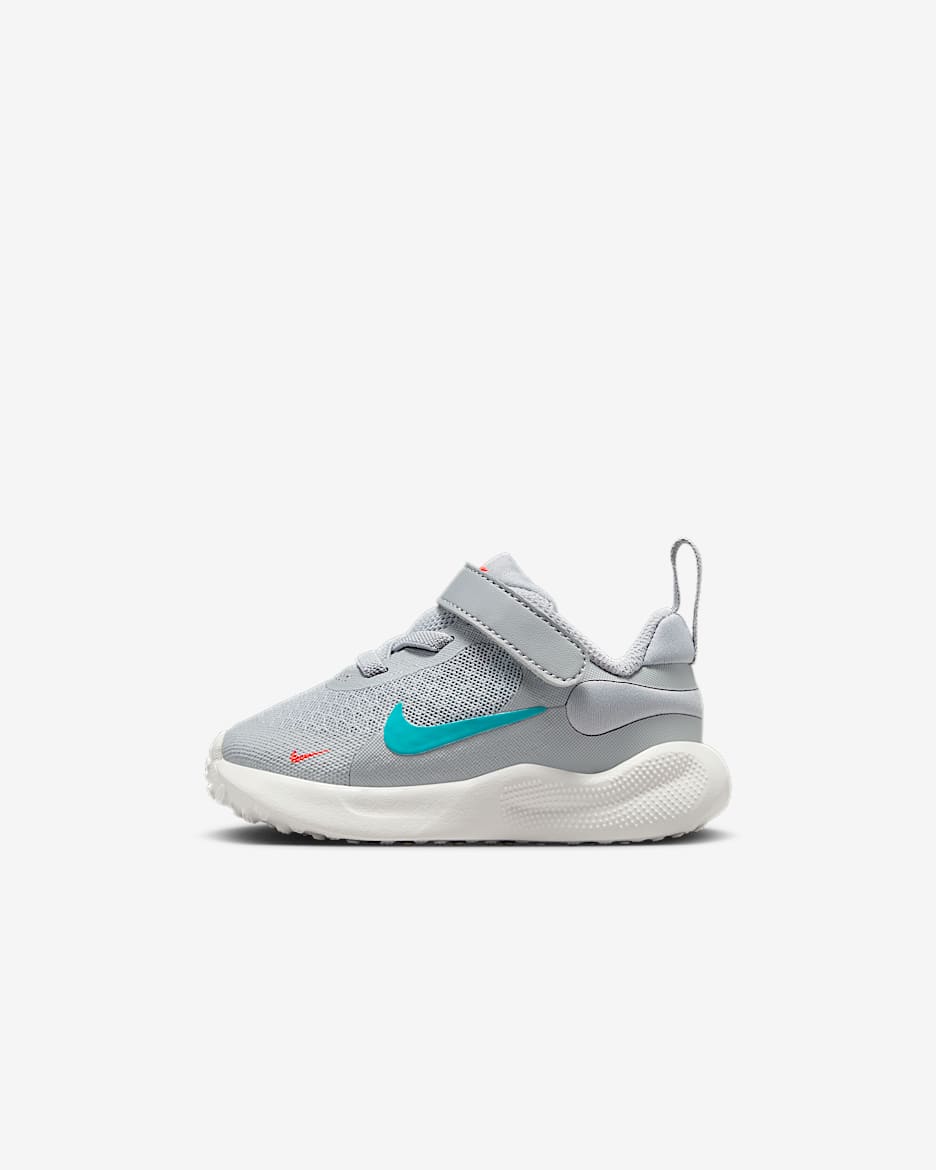Nike Revolution 7 Baby/Toddler Shoes - Wolf Grey/Bright Crimson/Summit White/Dusty Cactus