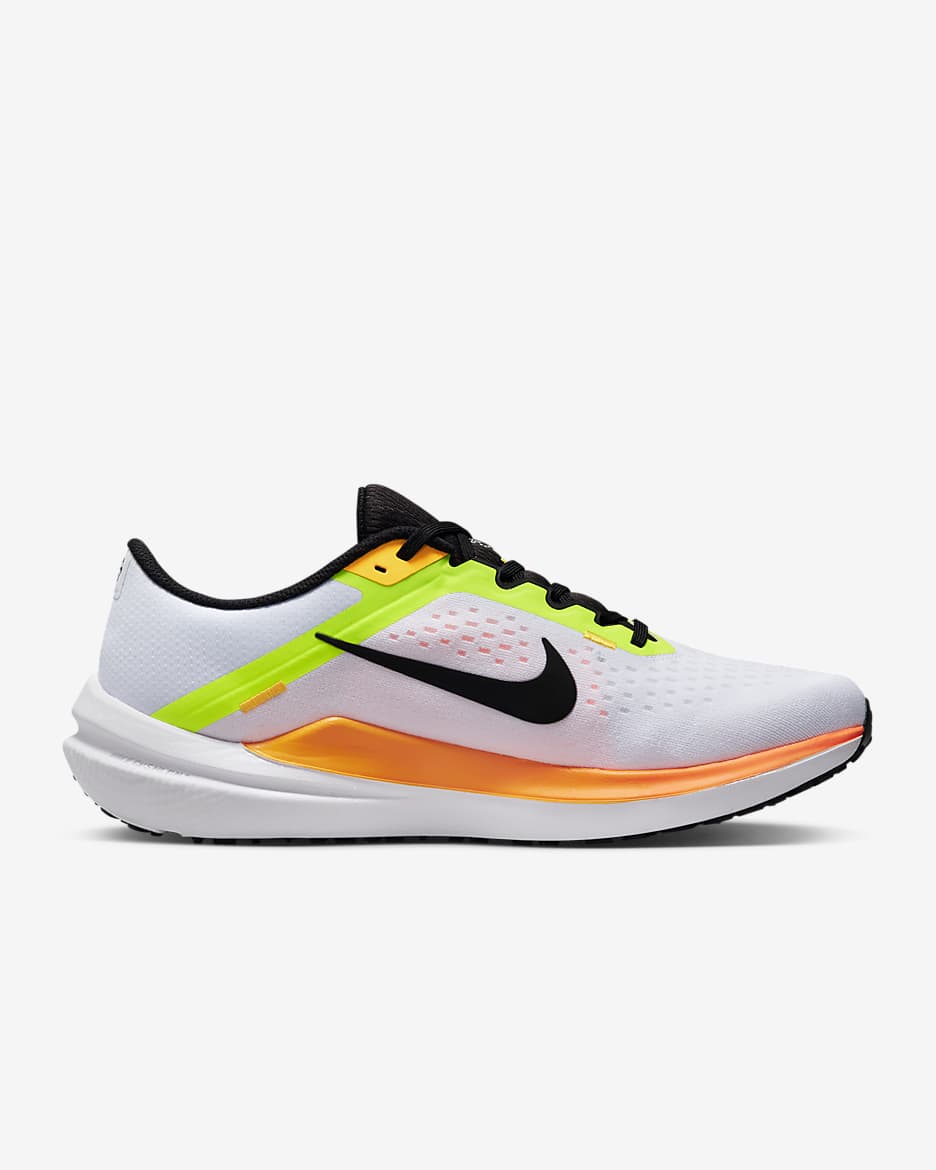 Nike Winflo 10 Men's Road Running Shoes - White/Volt/Laser Orange/Black