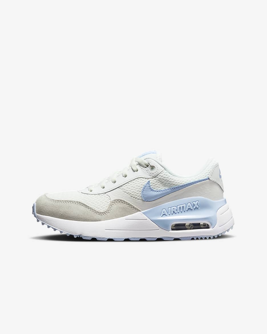 Nike Air Max SYSTM 大童鞋款 - Summit White/白色/Pure Platinum/Cobalt Bliss