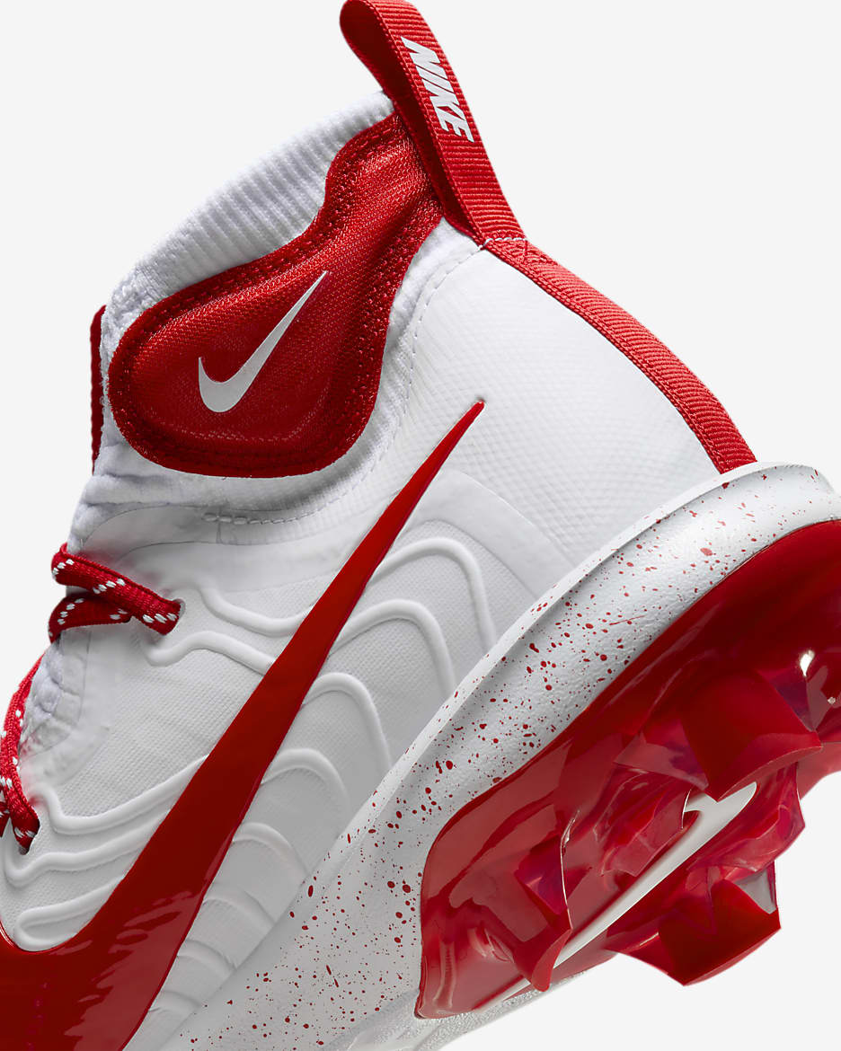 Nike Alpha Huarache NXT MCS Men's Baseball Cleats - White/University Red