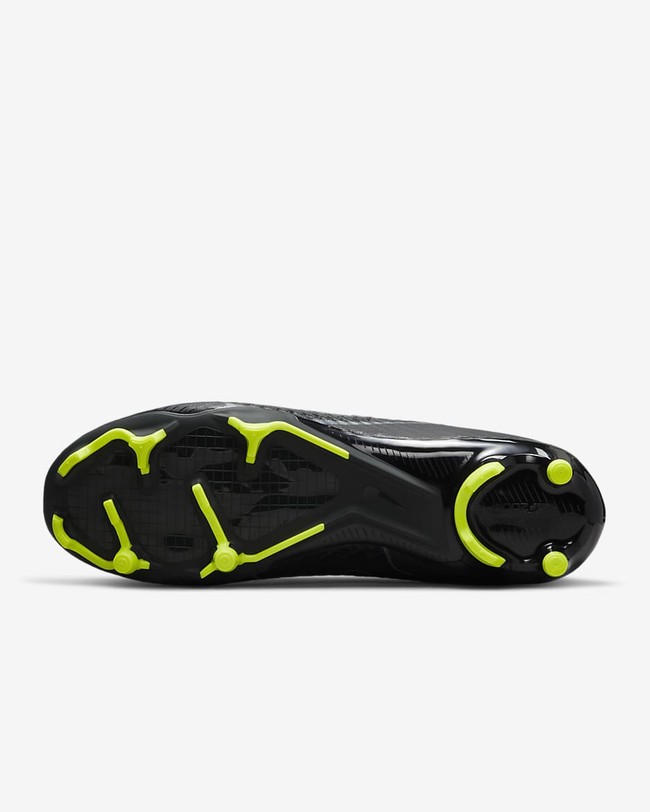 Nike Mercurial Vapor 15 Academy Multi-Ground Low-Top Football Boot - Black/Summit White/Volt/Dark Smoke Grey