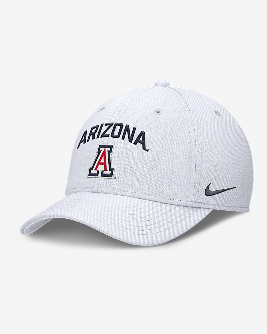 Arizona On-Field Rise Swoosh Men's Nike Dri-FIT College Hat - White