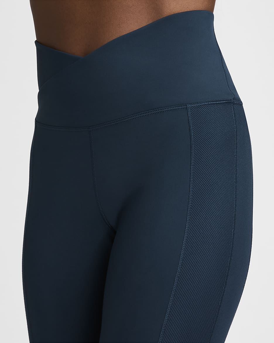 Nike One Wrap Women's High-Waisted 7/8 Leggings - Armory Navy/White