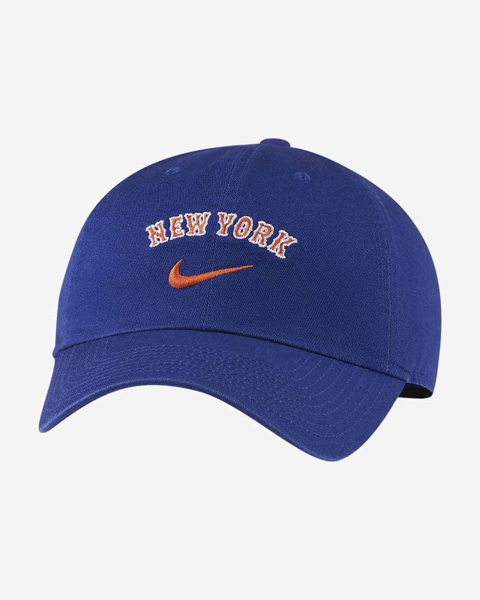 Nike Heritage86 Swoosh (MLB New York Mets) Adjustable Hat - Rush Blue