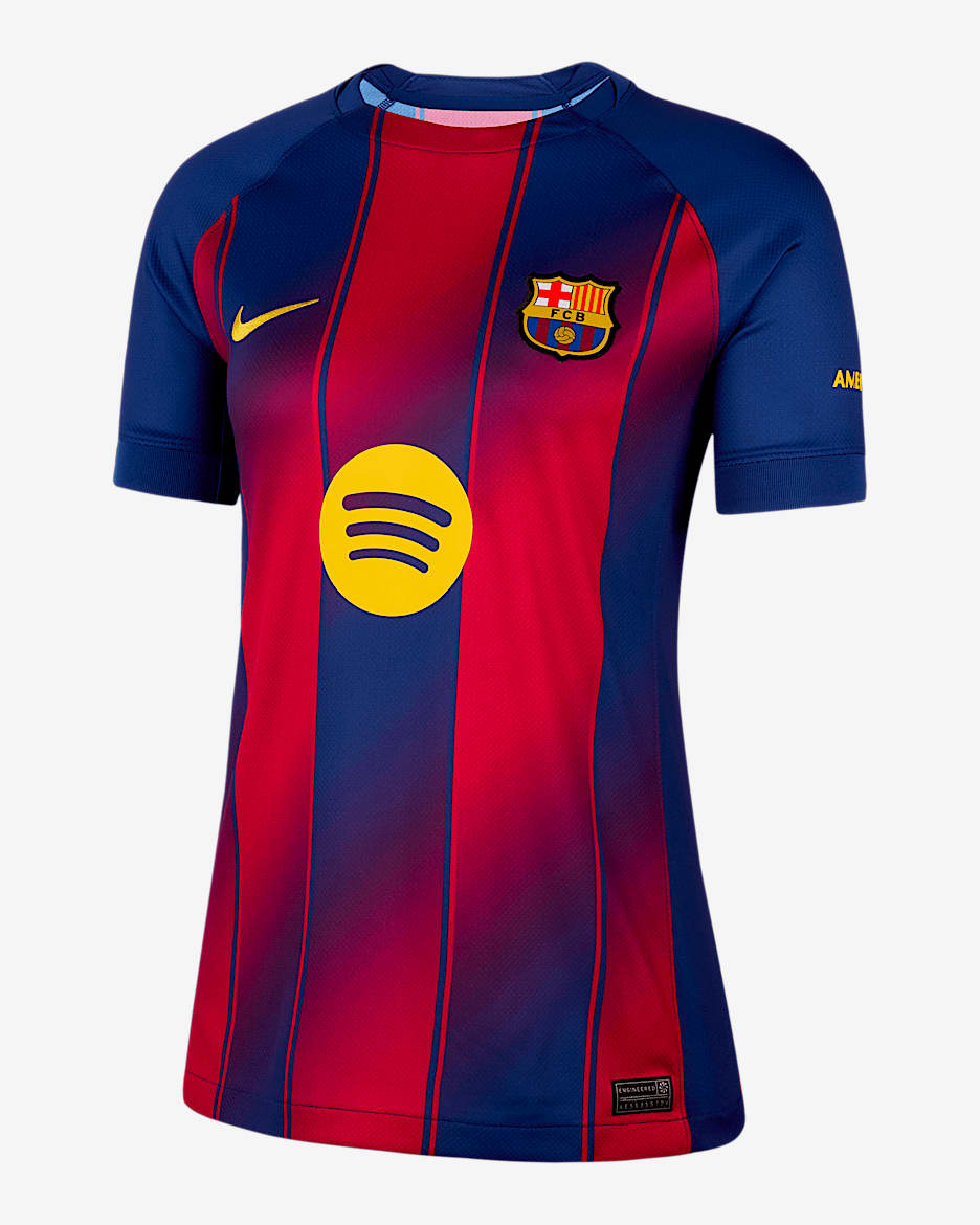 Raphinha Barcelona 2025/26 Stadium Home Women's Nike Dri-FIT Soccer Jersey - Deep Royal Blue/Deep Royal Blue