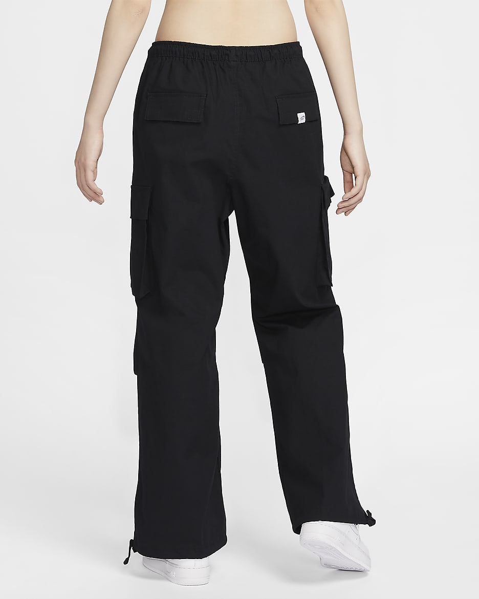 Nike Sportswear Women's Mid-Rise Cargo Trousers - Black/Sail