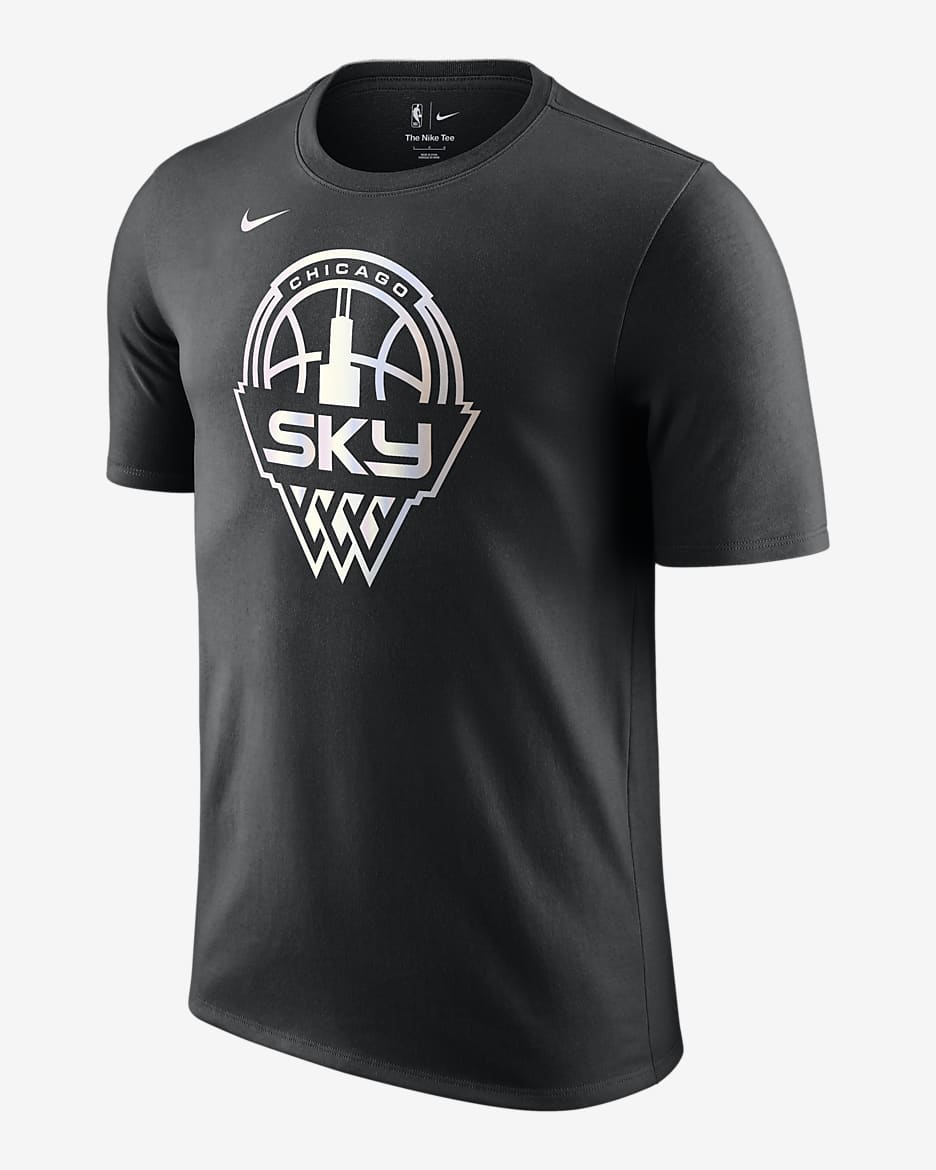 Playera Nike de la WNBA con logotipo tornasol Chicago Sky - Negro