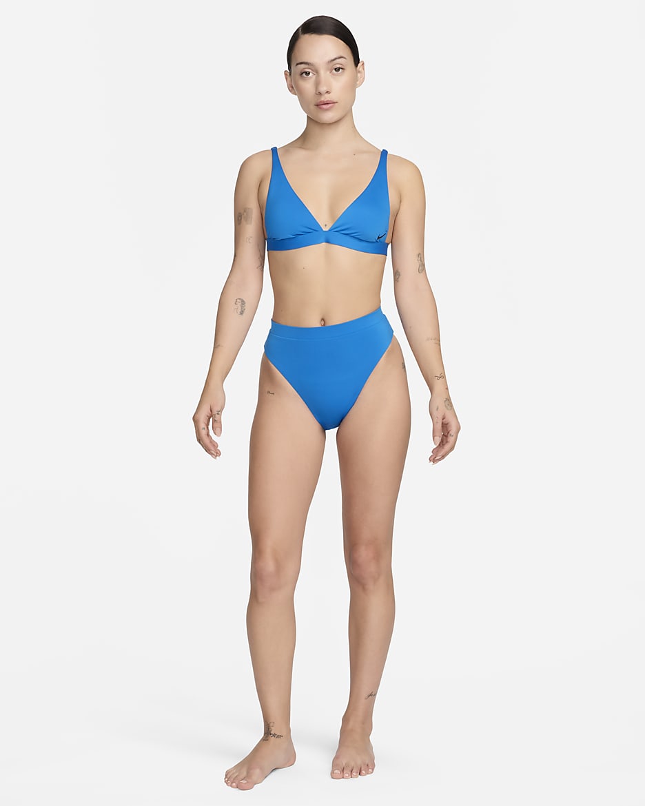 Prenda para la parte inferior de natación de cintura alta para mujer Nike Essential - Azul foto