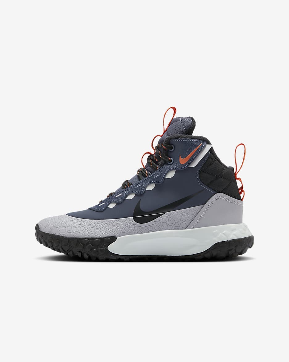 Nike Terrascout høye sko til store barn - Thunder Blue/Cement Grey/Pure Platinum/Svart