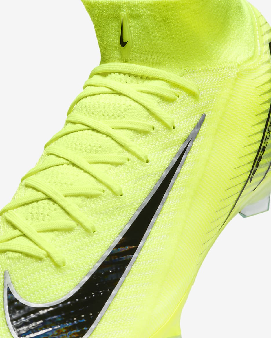 Nike Mercurial Superfly 10 Elite FG High-Top Football Boot - Volt/Black