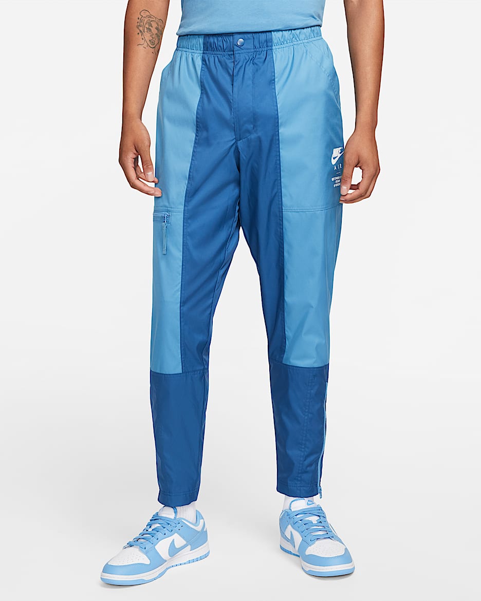 Pants forrados de tejido Woven para hombre Nike Air - Azul cancha/Azul holandés/Blanco
