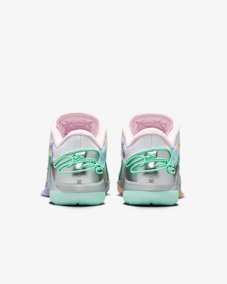 LeBron XXII "Currency" Basketball Shoes - White/Green Glow/Pink Foam/Baltic Blue