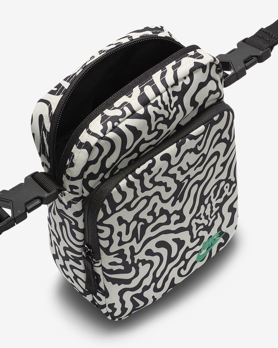 Nike Heritage Cross-Body Bag (4L) - Black/Coconut Milk/Stadium Green