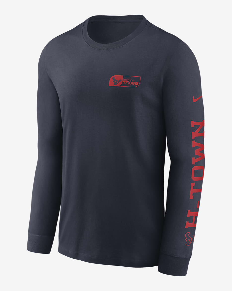 Houston Texans All Out Men's Nike NFL Long-Sleeve T-Shirt - Black