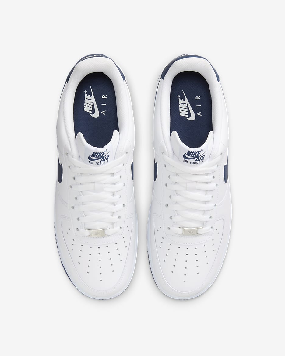 Chaussure Nike Air Force 1 '07 pour homme - Blanc/Blanc/Midnight Navy