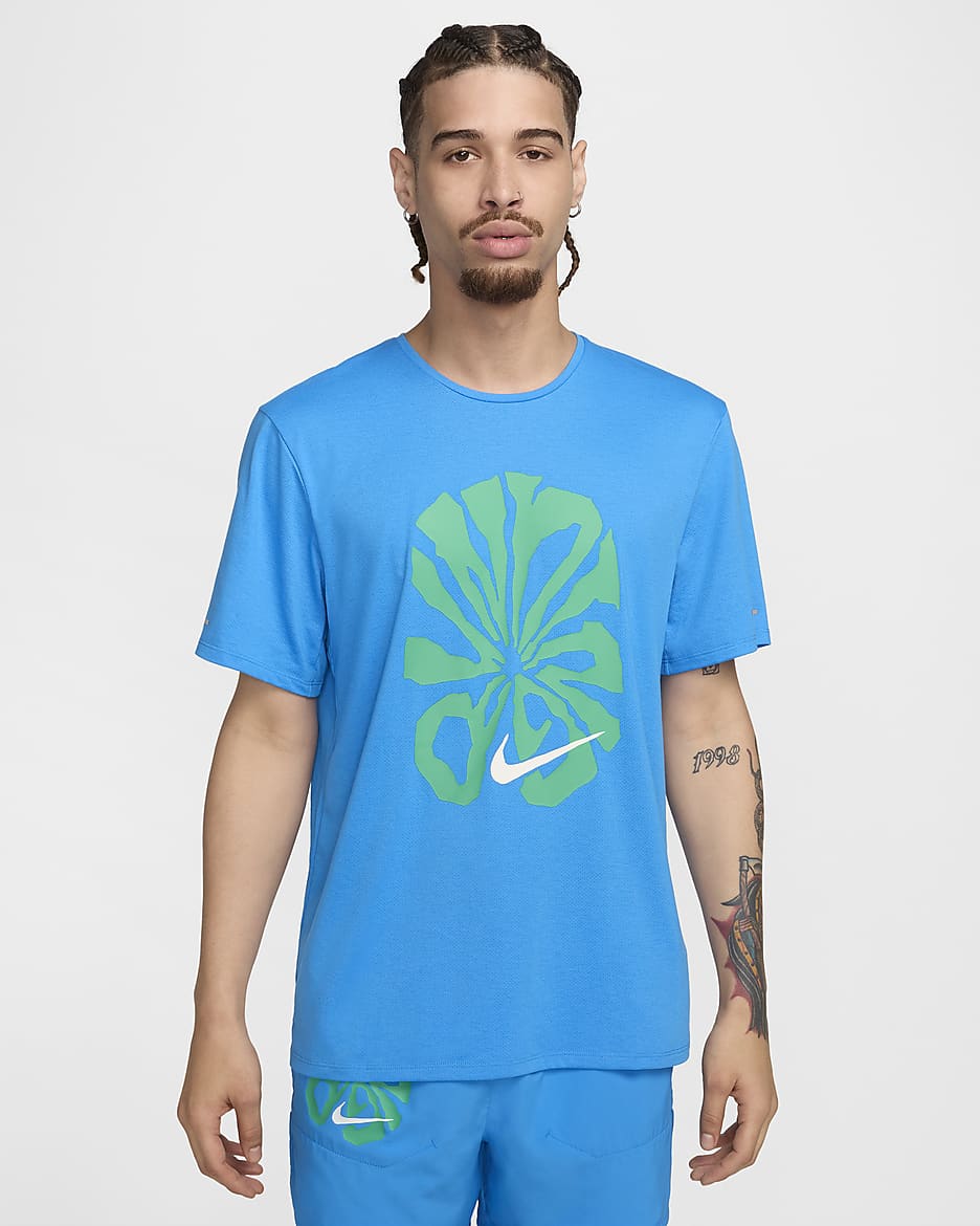 Nike Rise 365 Run Energy Dri-FIT kortermet løpeoverdel til herre - Light Photo Blue/Summit White