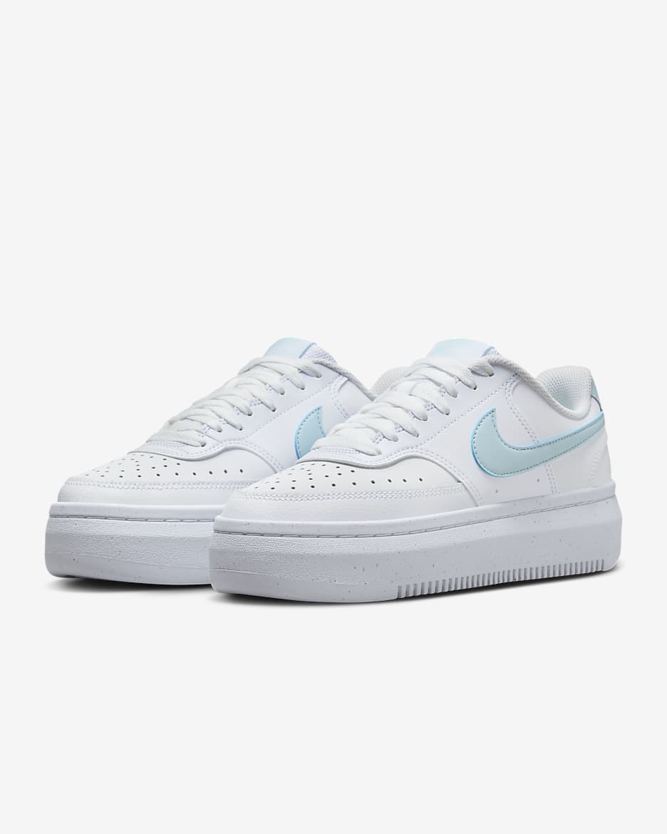 Nike Court Vision Alta Women's Shoes - White/Glacier Blue