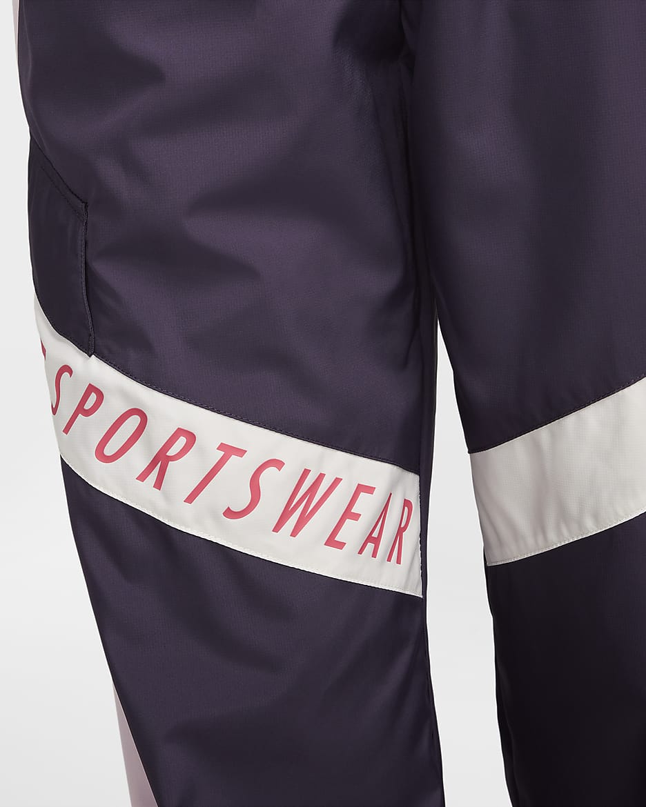 Nike Sportswear Women's High-Waisted Trousers - Dark Raisin/Pink Foam/Sail