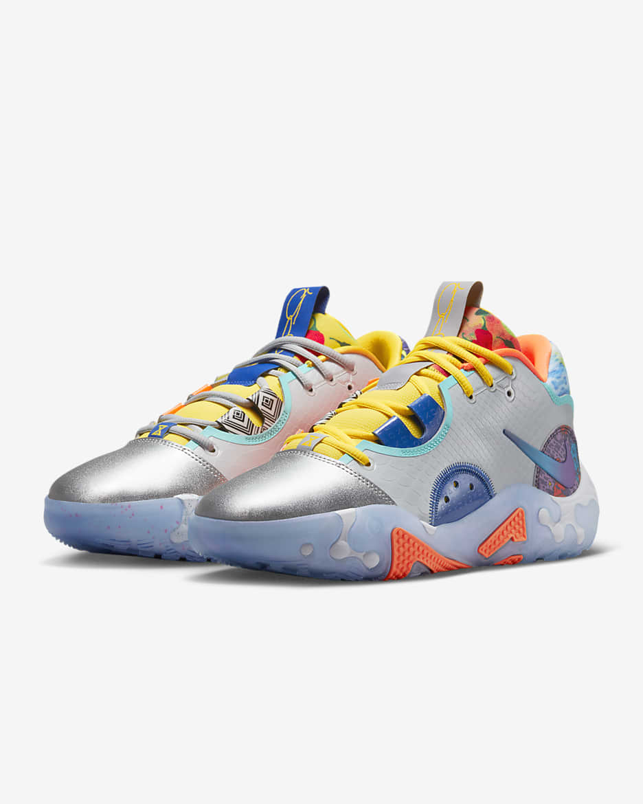 PG 6 EP "Hot Wheels" Basketball Shoes - Opti Yellow/Total Orange/Hyper Royal/Metallic Silver