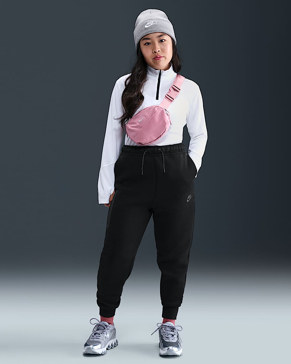 Joggers para niña (talla amplia) Nike Sportswear Tech Fleece - Negro/Negro/Negro/Negro