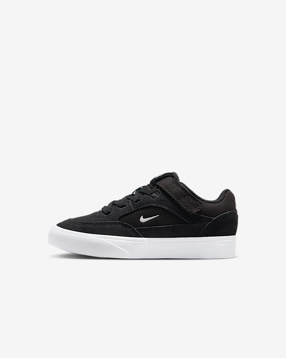 Nike SB Malor Younger Kids' Skate Shoes - Black/Black/White/White