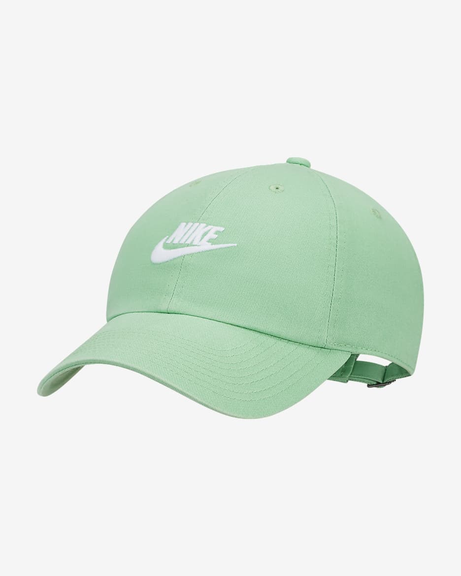 Nike Sportswear Heritage86 Futura Washed Hat - Spring Green/White