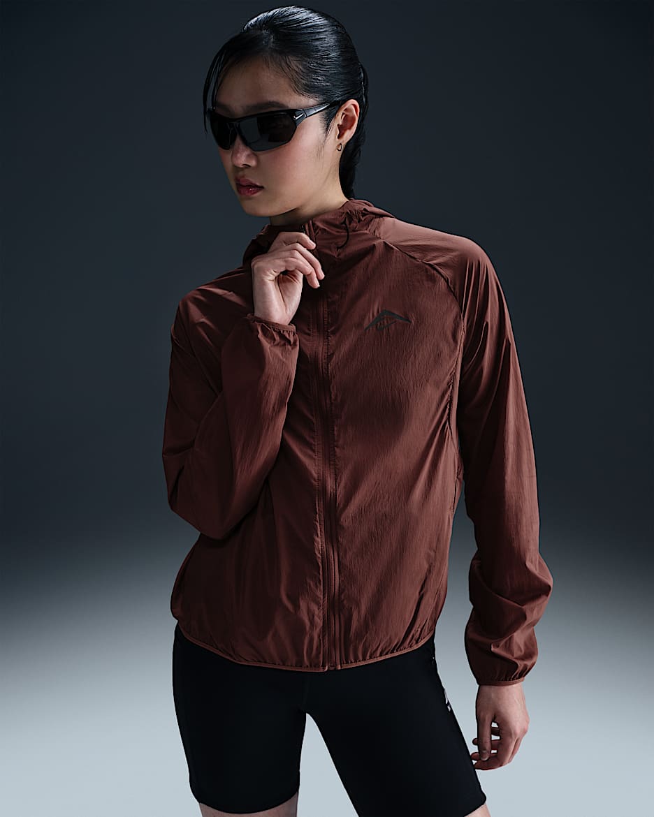 Nike Trail Women's Repel Running Jacket - Red Sepia/Phantom/Black