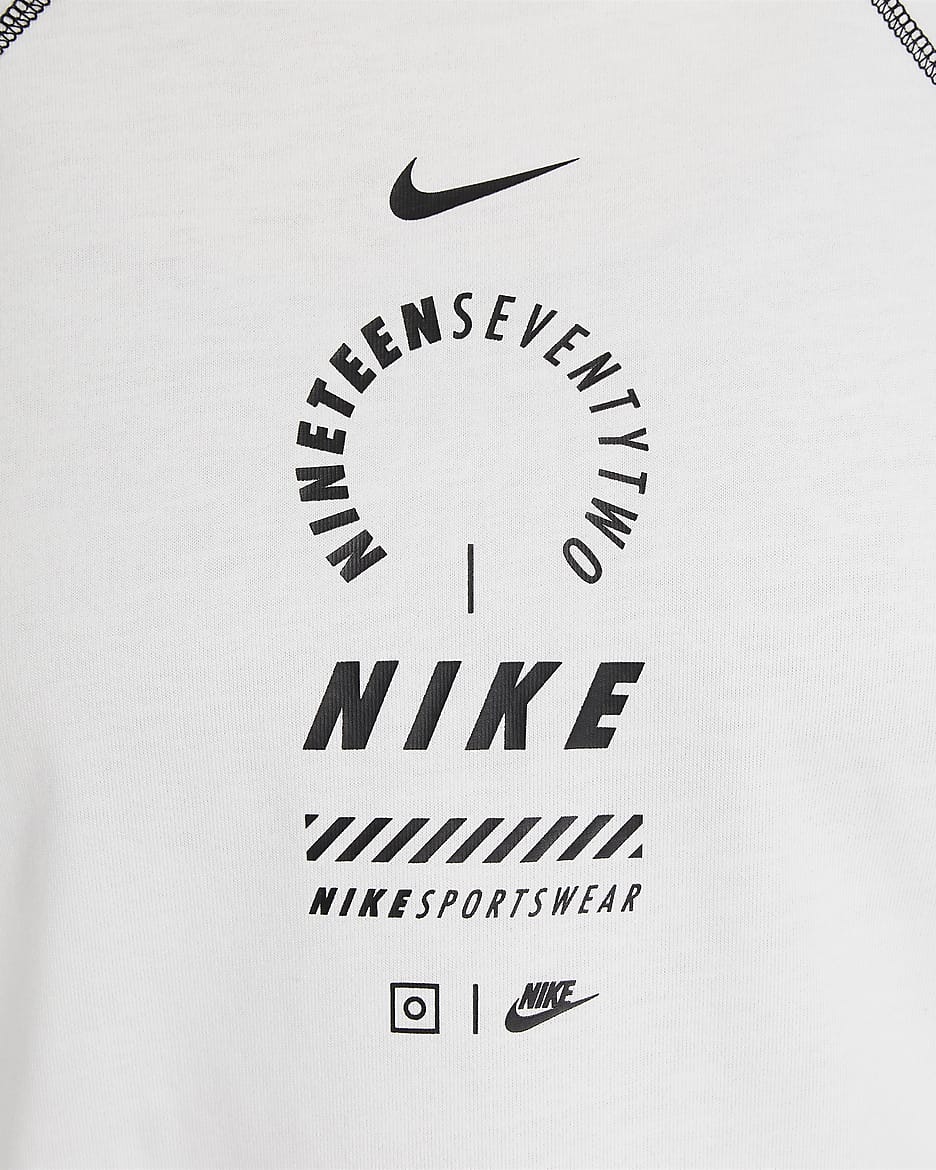 T-shirt oversize Nike Sportswear pour ado (fille) - Blanc