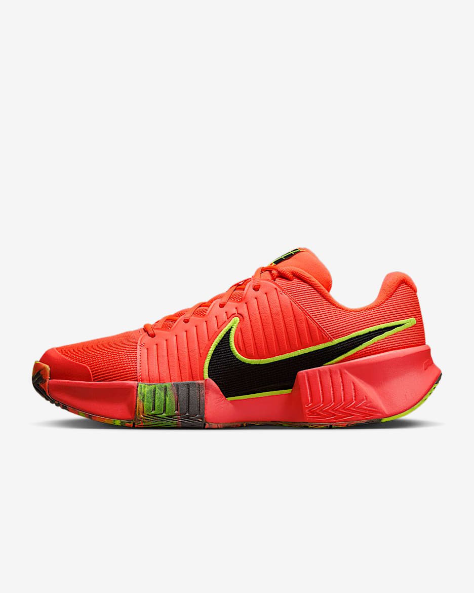 Nike Zoom Challenge Men's Pickleball Shoes - Hyper Orange/Volt/Medium Ash/Black