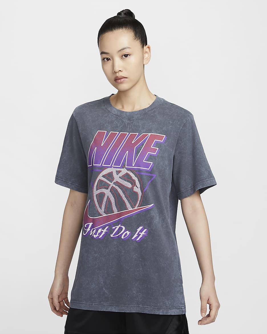 เสื้อยืดกราฟิกแขนสั้นผู้หญิง Nike Sportswear - Anthracite