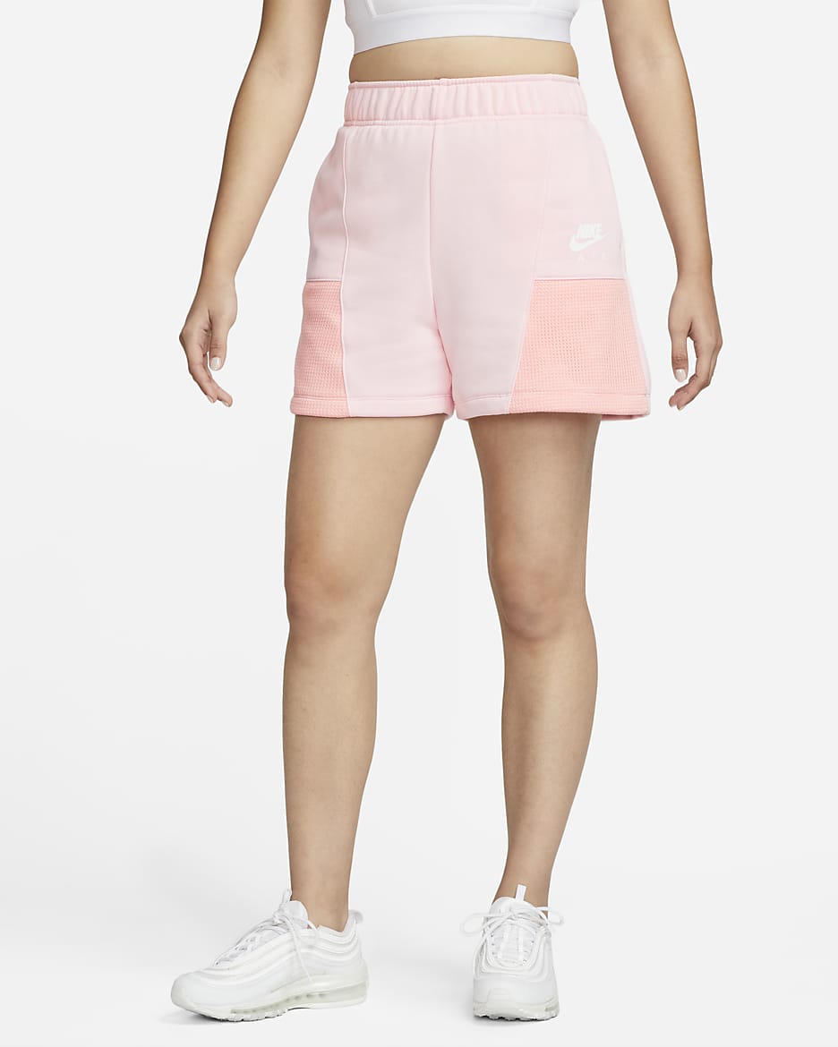 Nike Air Women's Fleece Shorts - Atmosphere/Arctic Orange/White