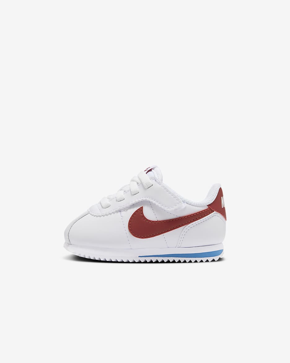 Tenis para bebé e infantil Nike Cortez EasyOn - Blanco/Azul universitario/Rojo universitario