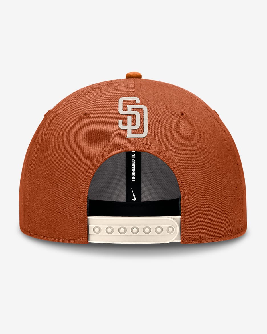 San Diego Padres Rise Dunk Men's Nike Dri-FIT MLB Adjustable Hat - Dark Russet