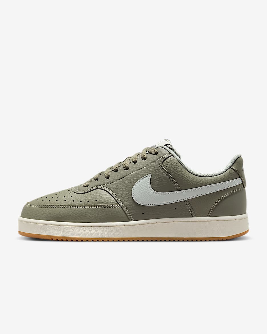 Nike Court Vision Low Shoes - Light Army/Sail/Gum Light Brown/Light Silver