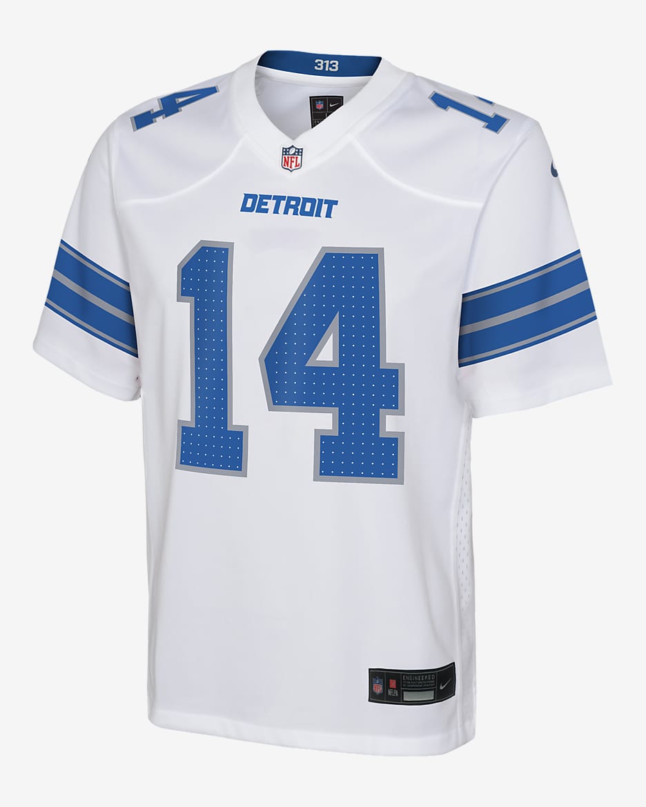 Jersey Nike de la NFL Game para niños talla grande Amon-Ra St. Brown Detroit Lions - Blanco