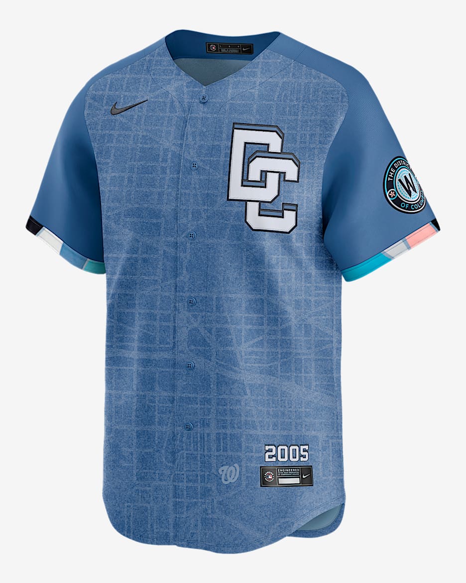 CJ Abrams Washington Nationals City Connect Men’s Nike Dri-FIT ADV MLB Limited Jersey - Grey