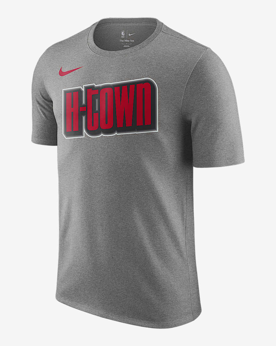 Playera Nike de la NBA para hombre Houston Rockets Essential City Edition - Gris oscuro jaspeado