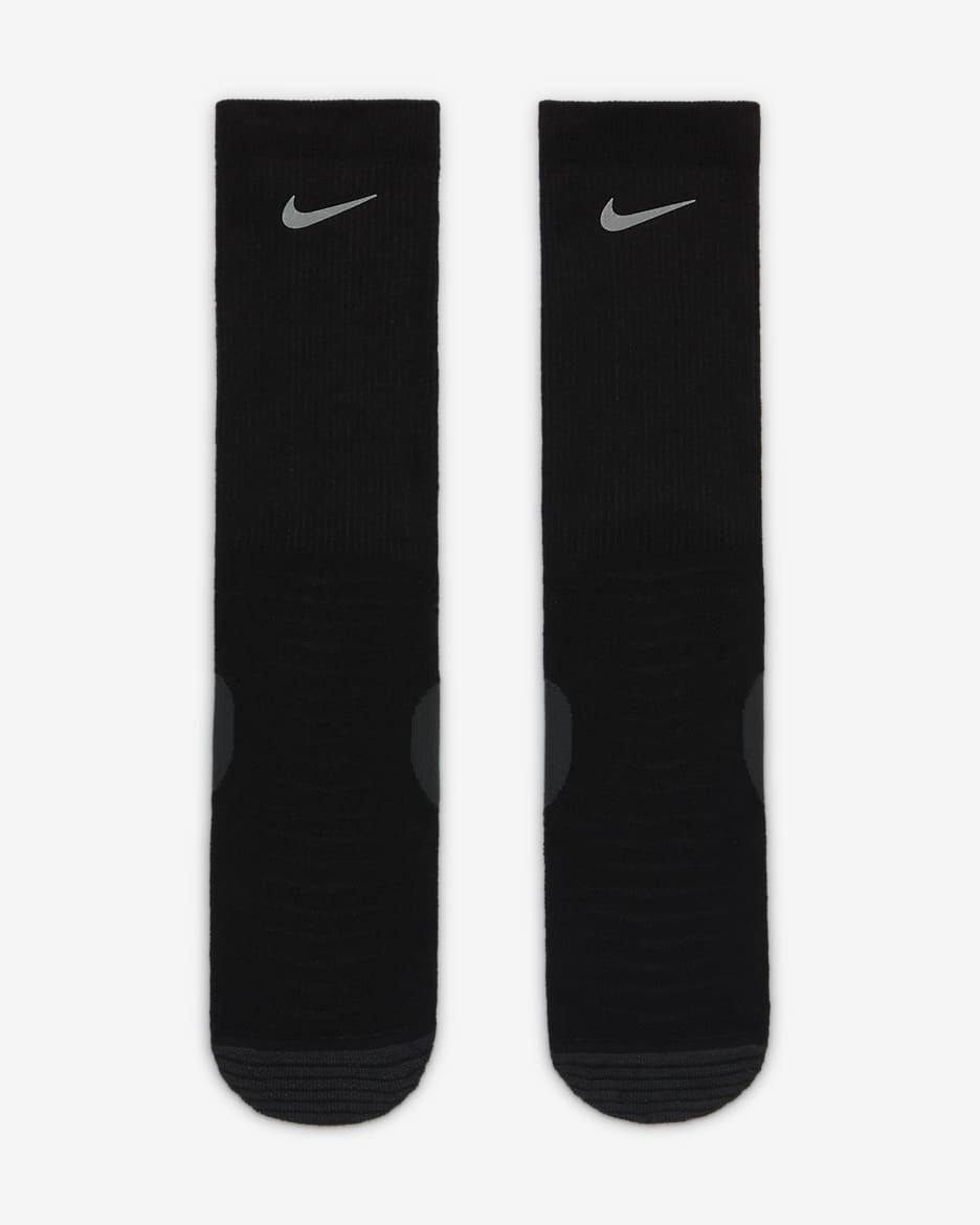 Nike Trail-Running Crew Socks (1 Pair) - Black/Anthracite/Reflect Silver