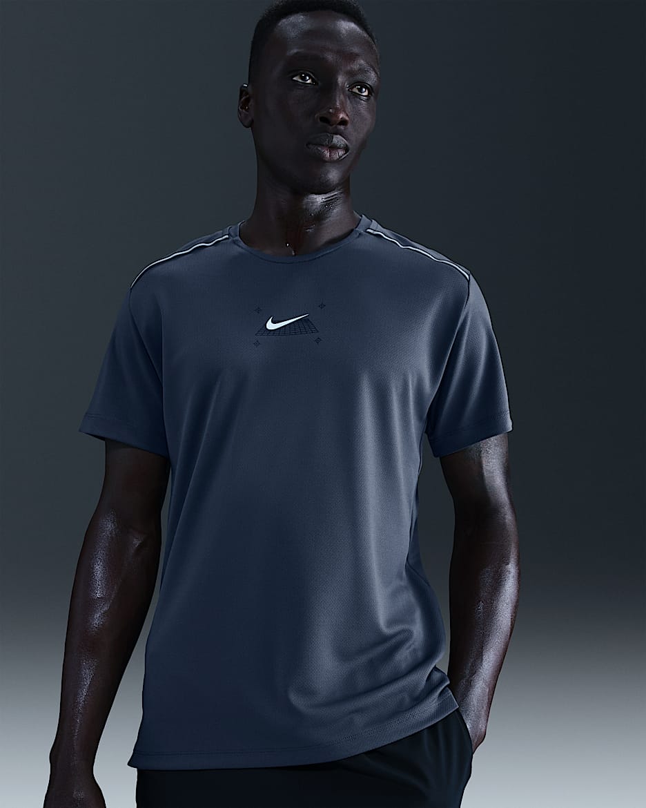 Nike Miler Men's Short-Sleeve Running Top - Thunder Blue