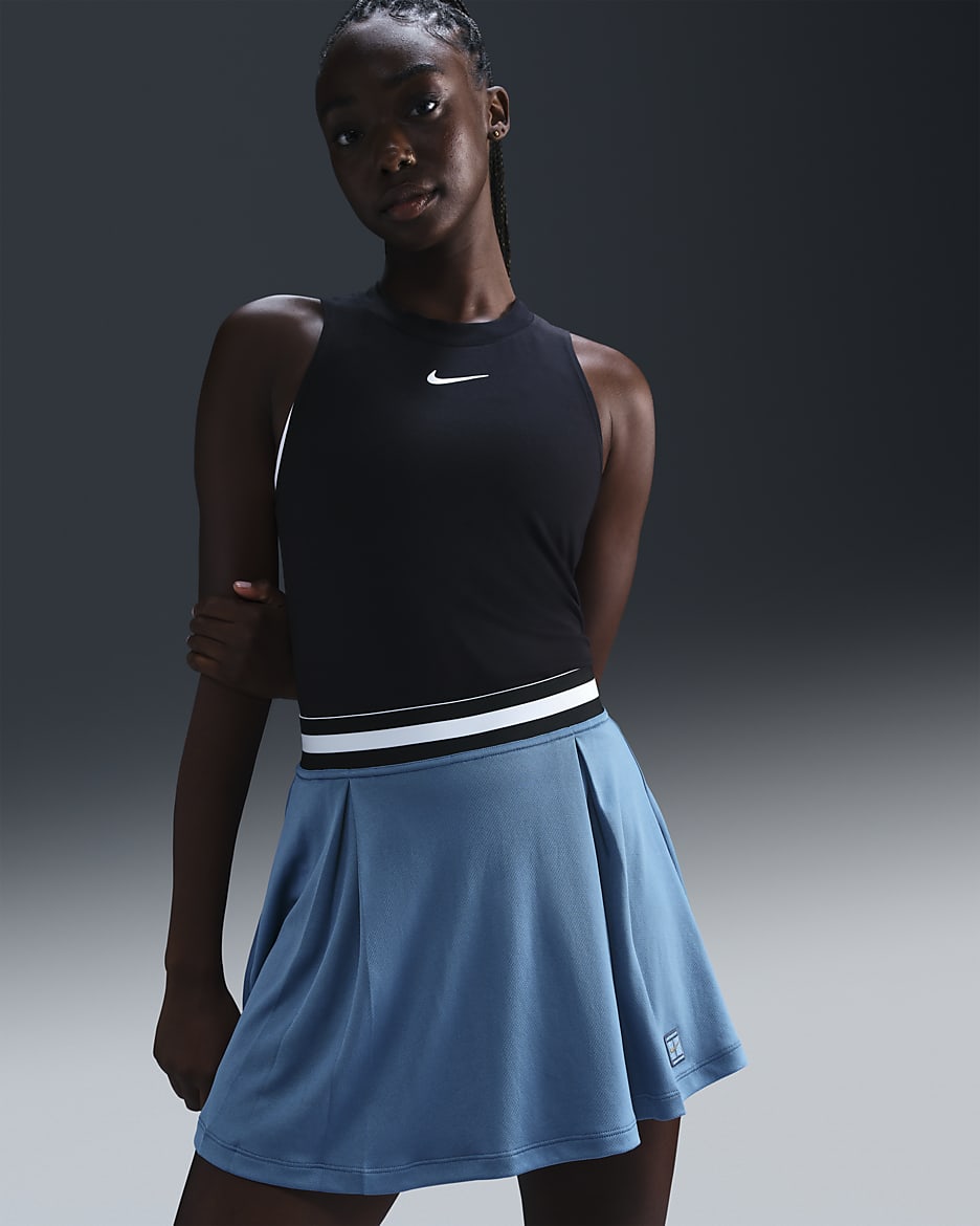 NikeCourt Dri-FIT Heritage Damen-Tennisrock - Aegean Storm