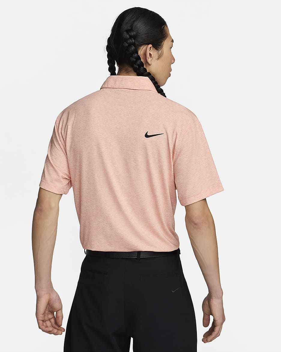 เสื้อโปโลกอล์ฟผู้ชาย Nike Dri-FIT Tour - Orange Trance/ดำ