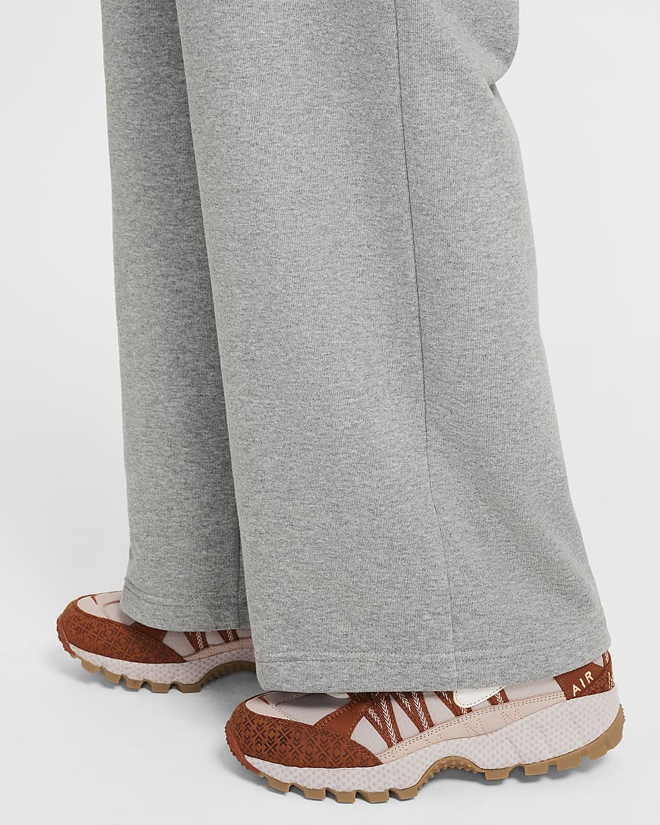 Pants de tejido Fleece Dri-FIT oversized para niña Nike Sportswear - Gris oscuro jaspeado