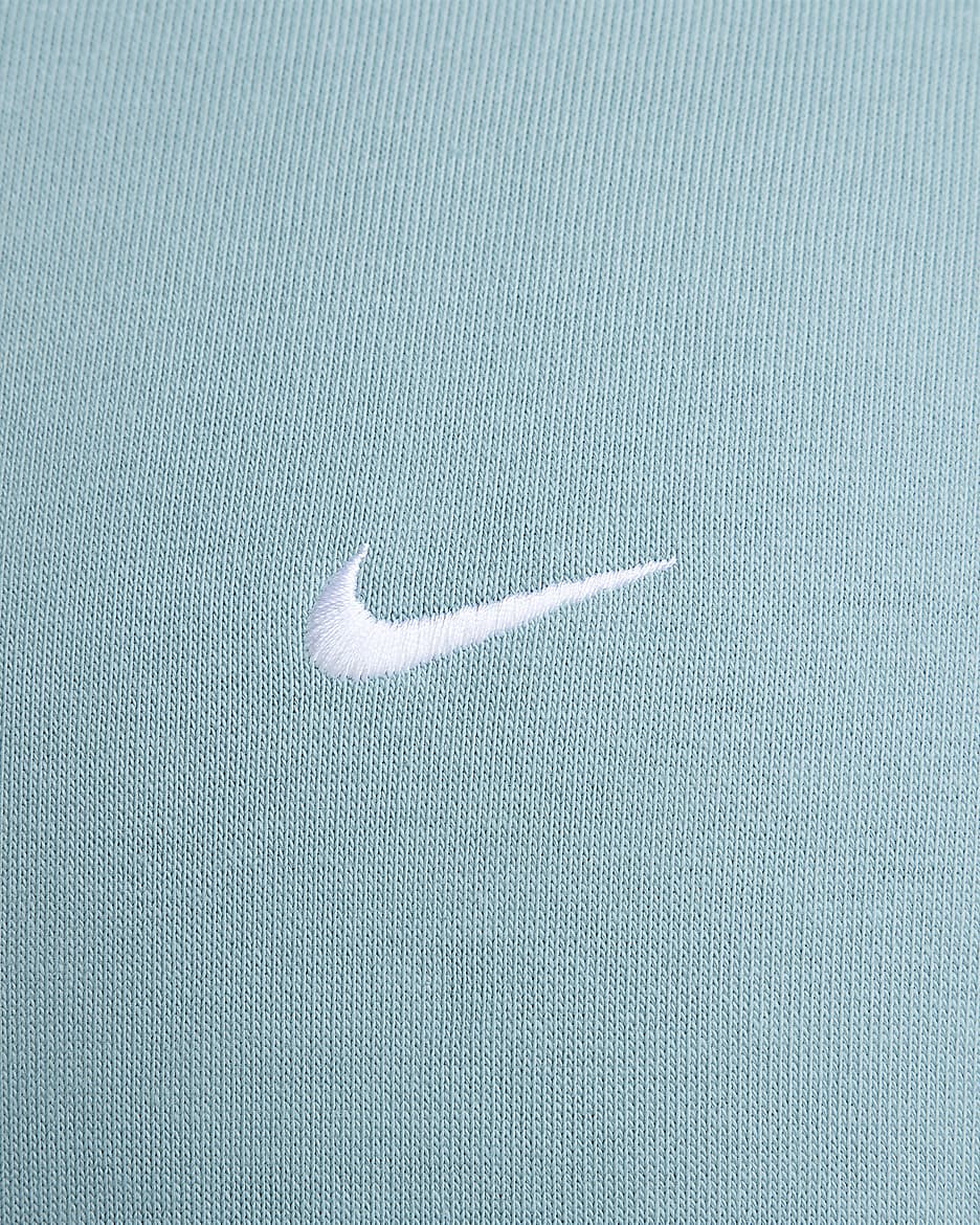 Nike Solo Swoosh Men's Fleece Pullover Hoodie - Denim Turquoise/White