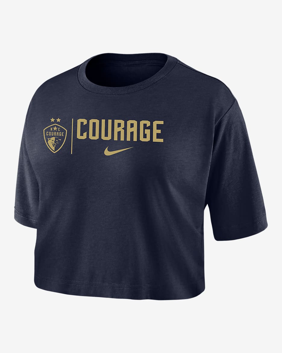 North Carolina Courage Women's Nike Dri-FIT Soccer Cropped T-Shirt - Navy