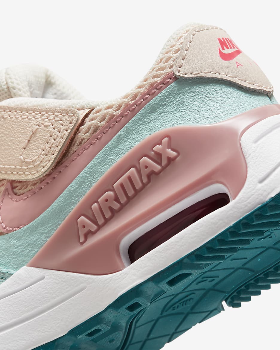 Nike Air Max SYSTM Younger Kids' Shoes - Guava Ice/Jade Ice/White/Red Stardust