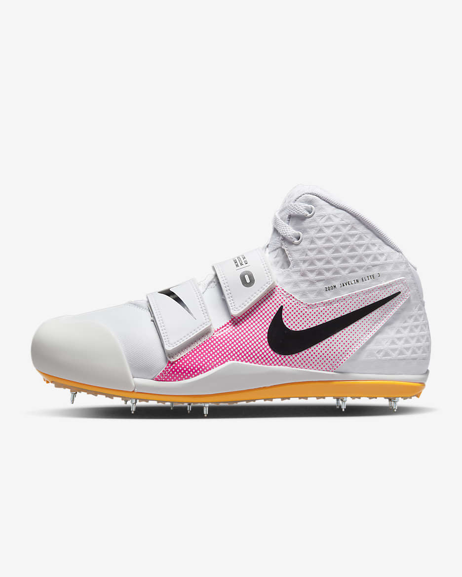 Nike Zoom Javelin Elite 3 Track & Field Throwing Spikes - White/Laser Orange/Hyper Pink/Black