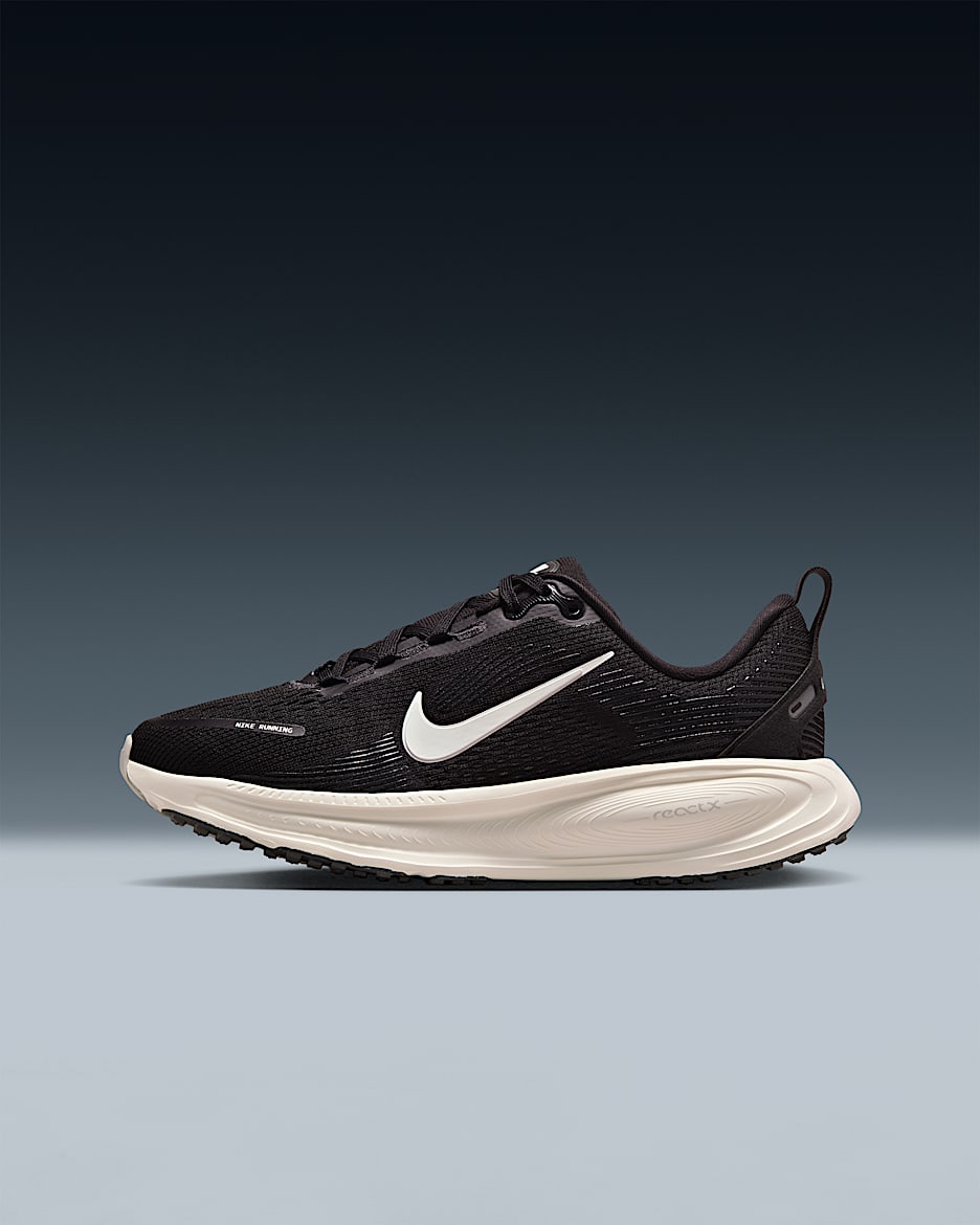 Nike Vomero 18 Big Kids' Road Running Shoes - Black/Coconut Milk/Iron Ore/Summit White