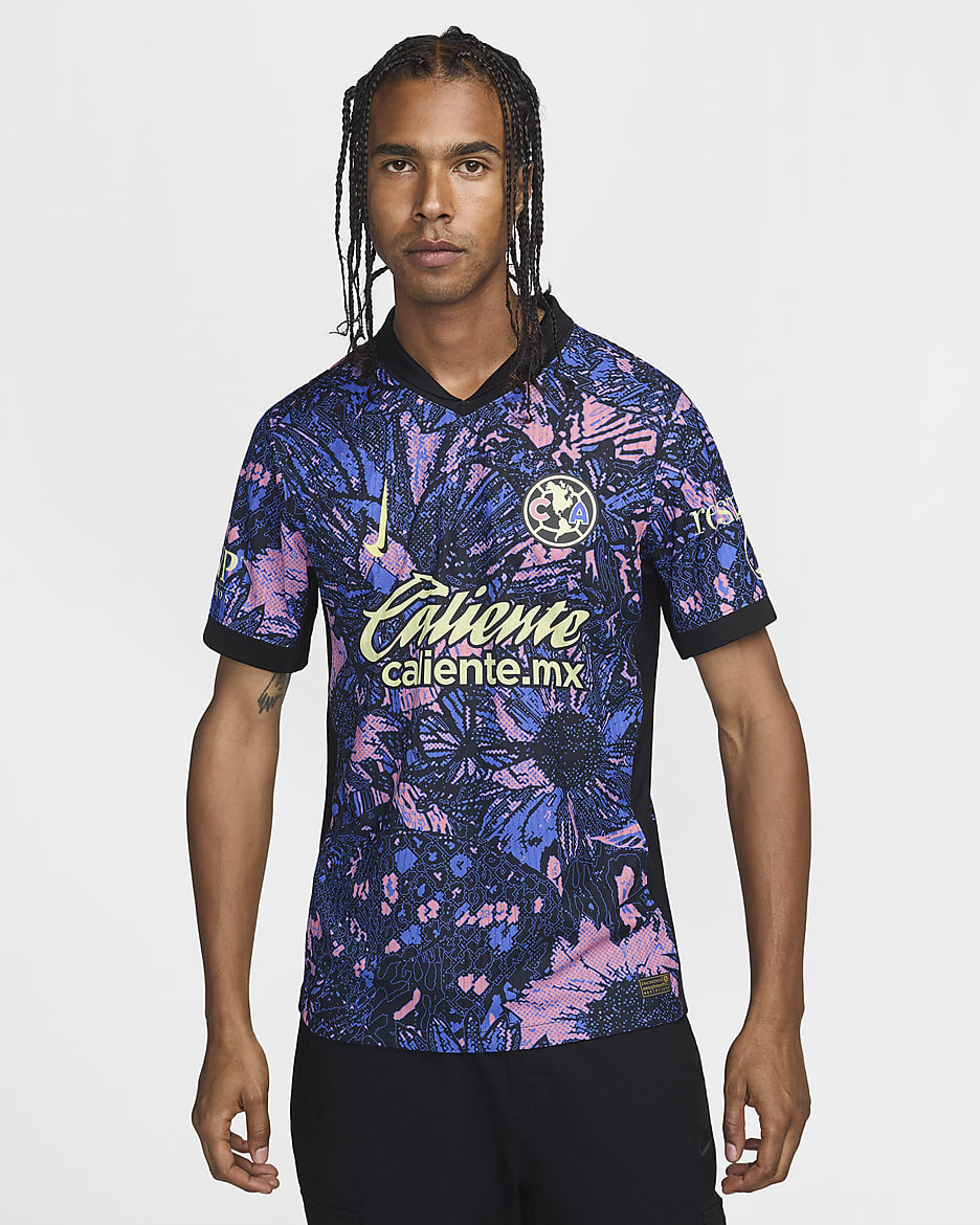 Jersey de fútbol Nike Dri-FIT ADV Authentic para hombre Club América 2024/25 Match Third - Azul medio/Azul medio/Negro/Chifón limón