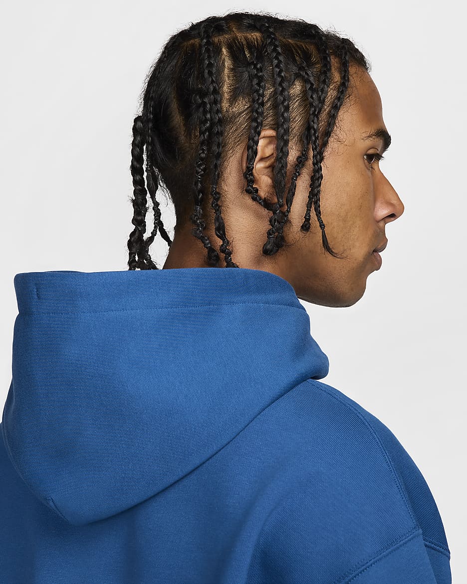 Nike Solo Swoosh Men's Fleece Pullover Hoodie - Court Blue