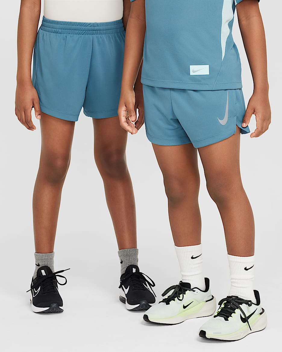 Nike Multi Dri-FIT shorts met split voor jongens - Smokey Blue/Zwart